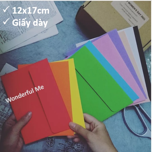 Bao Thư Nhiều Màu Giấy Dày Đẹp - Bán lẻ 1 cái