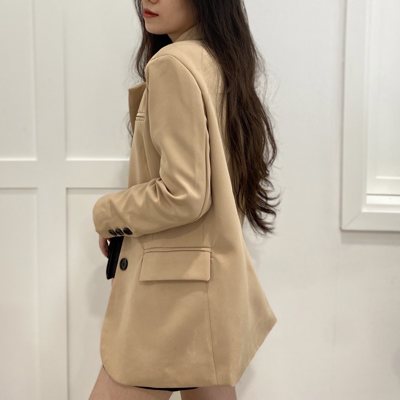 Pass blazer màu kem size M, vải dày dặn có lớp lót