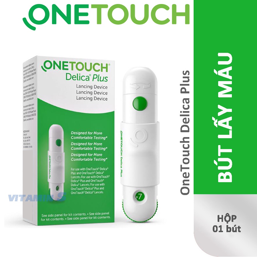 Bút mấy máu OneTouch Delica Plus ⚡ Gần như không đau trong mỗi lần lấy máu ⚡ TẶNG kèm hộp kim Delica Plus (25 kim)