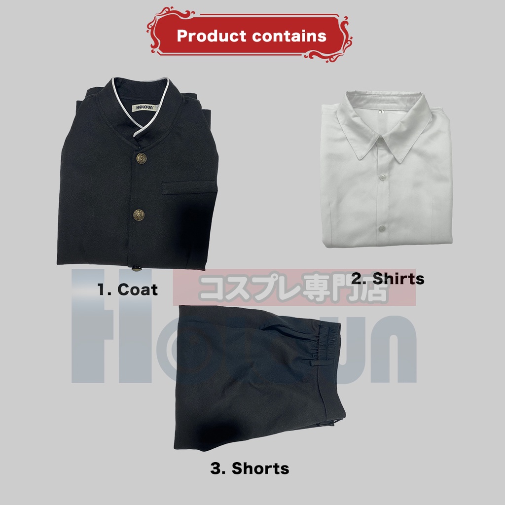 HOLOUN Anime Chainsaw Man Cosplay Costume Denji Yoshida Hirofumi Bộ Tóc Giả Màu Đen Hóa Trang Nhân Vật Halloween Christmas Gift