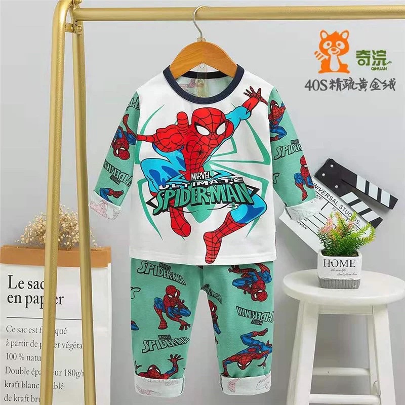 HÀNG ĐẸP LOẠI 1 ĐỒ NGỦ TAY DÀI SIÊU NHÂN CAPTIAN THUN COTTON DÀY DẶN MÁT