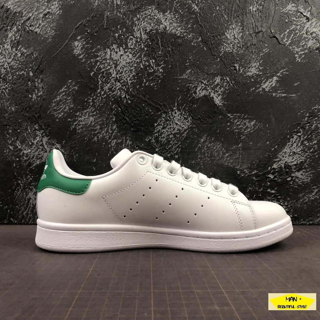 Giày thể thao sneaker Stan Smith trắng gót xanh lá bản cao cấp năng động, cá tính dành cho nam nữ