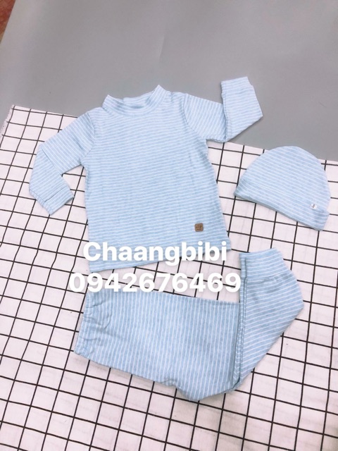 Set cổ 3cm kèm mũ momma baby