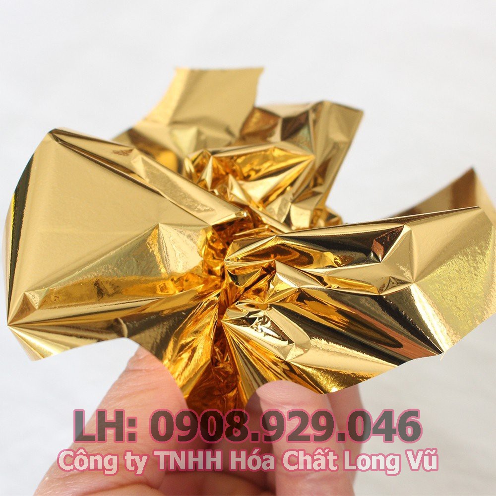 Set 100 Lá vàng Công Nghiệp 9cm x 9cm Nguyên liệu Vàng dát mỏng Tượng, Dừa, Trái Cây, Nội thất, Trang Trí