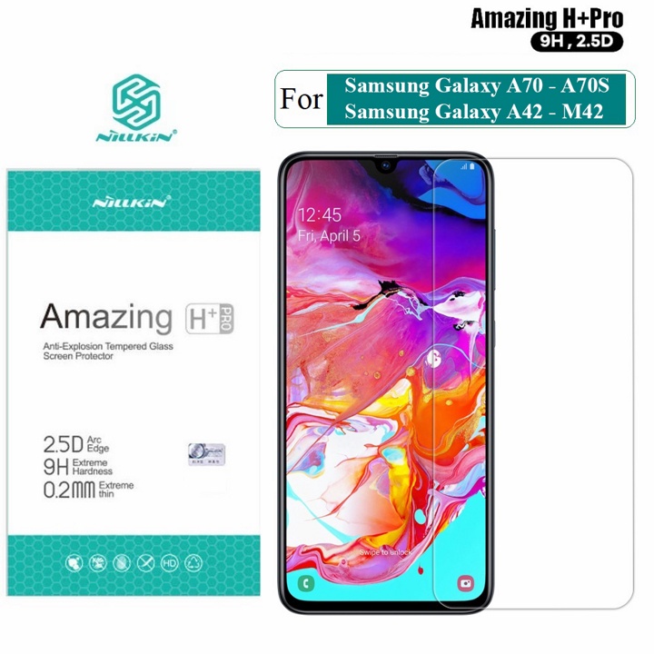Cường lực Samsung A70 - A70S - A42 - M42 Nillkin H+ Pro (Không full)