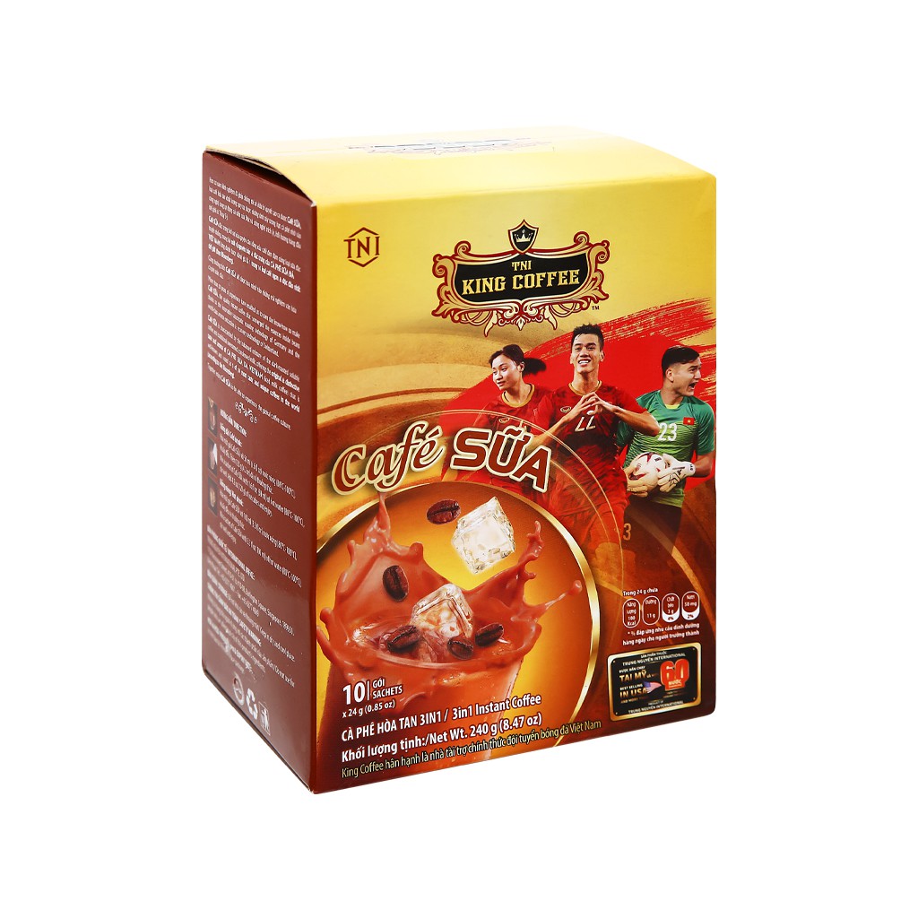 Cà phê sữa King Coffee 3in1 240g (10 gói x 24g)