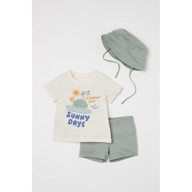 Set Hm auth kèm mũ 3 món cho bé