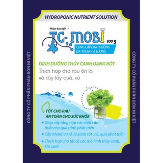 Dinh Dưỡng Thuỷ Canh Dạng Bột TC- MOBI 500g, giúp củ quả phát triển tốt