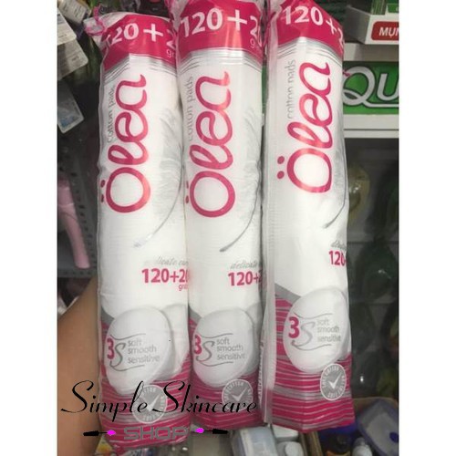 Bông Tẩy Trang Olea Cotton Pads 140 Miếng/Gói (sản phẩm vỏ hồng )