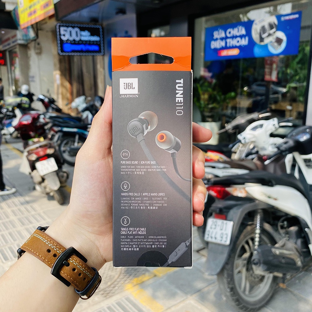 Tai nghe dây JBL TUNE 110 có mic, jack cắm 3.5mm  - Hàng bảo hành 12 tháng