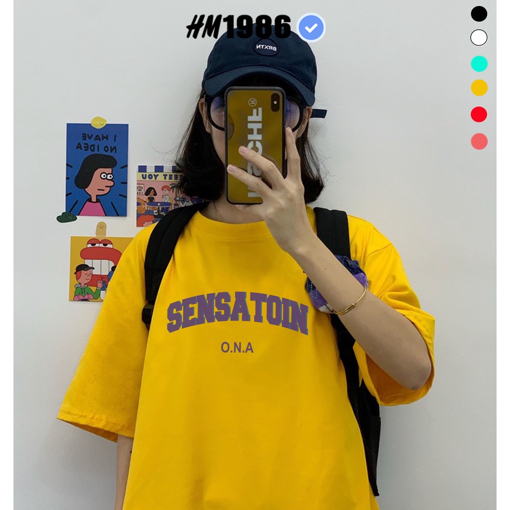 Áo thun tay lỡ form rộng unisex HM1986 3172