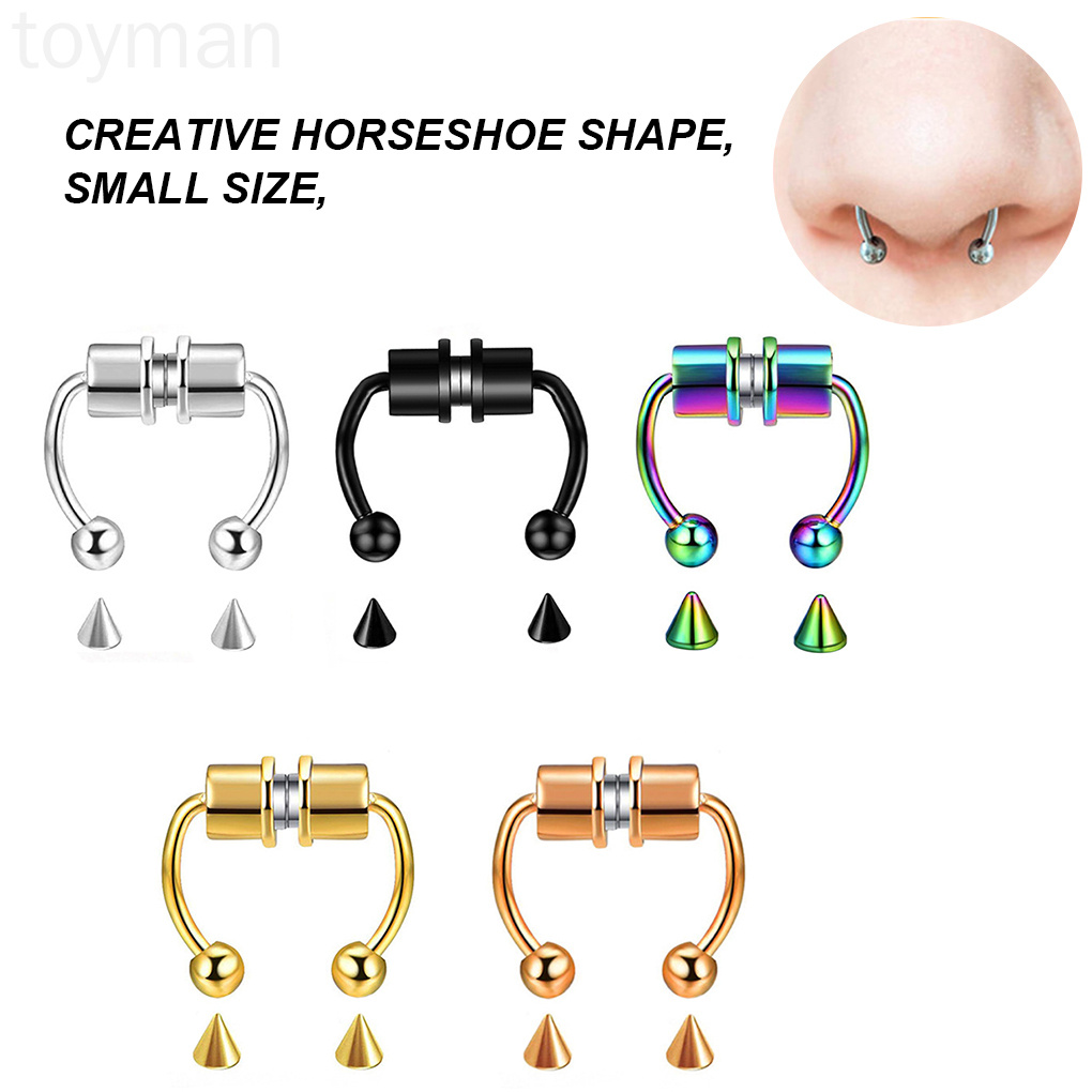 Khuyên Mũi Hình Móng Ngựa Bằng Thép Không Gỉ