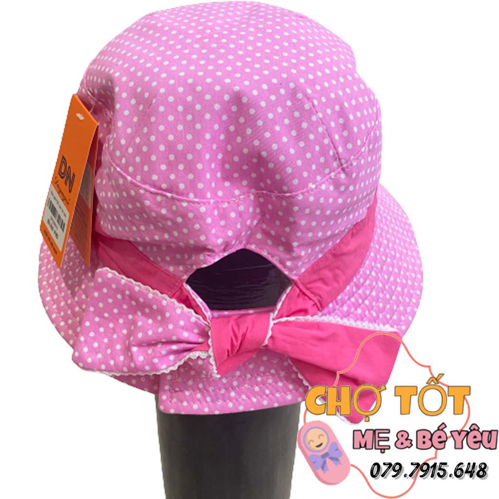 Nón vành Bé Gái Dán Nơ Sau Duy Ngọc Bé 3-5 tuổi