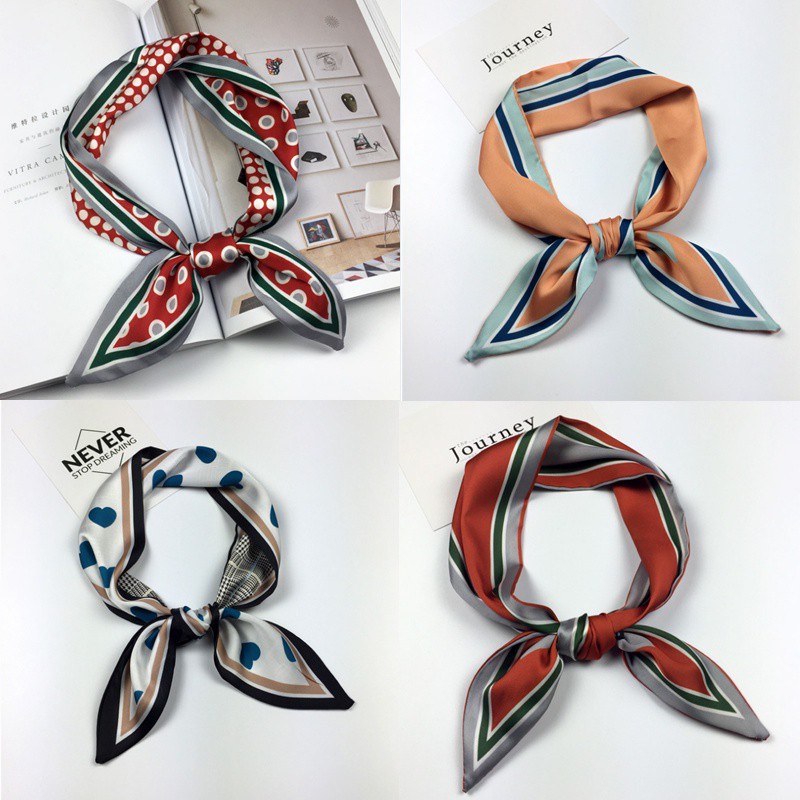 Khăn Choàng Dệt Kim 90cm Họa Tiết Kim Cương Phong Cách retro Hàn Quốc