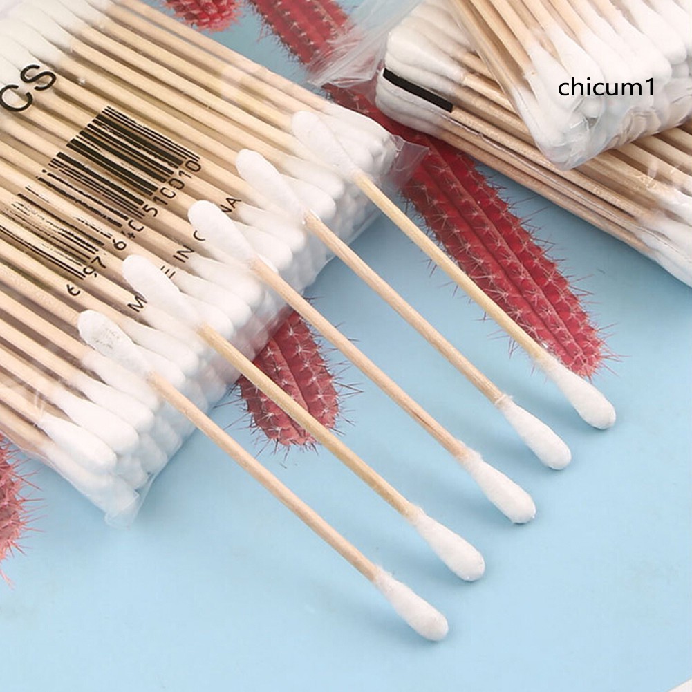 Bộ 100 Tăm Bông Hai Mặt Dùng Một Lần Tiện Dụng