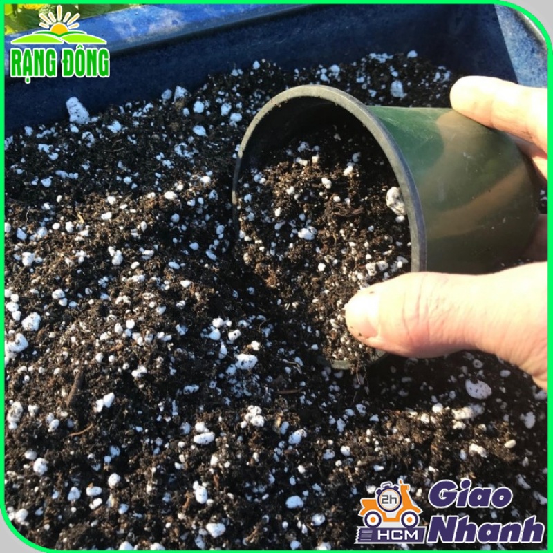 Đá Perlite (Đá Trân Châu) giá thể giúp đất tơi xốp tự nhiên, rễ cây phát triển tối ưu (gói 5 dm3) - Hạt giống Rạng Đông