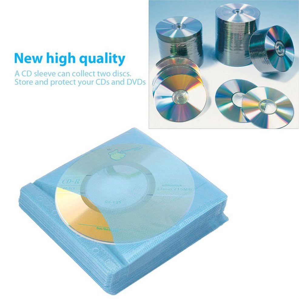 Set 100 Túi Đựng Đĩa Cd Dvd Hai Mặt Tiện Dụng N27 Giá Đỡ