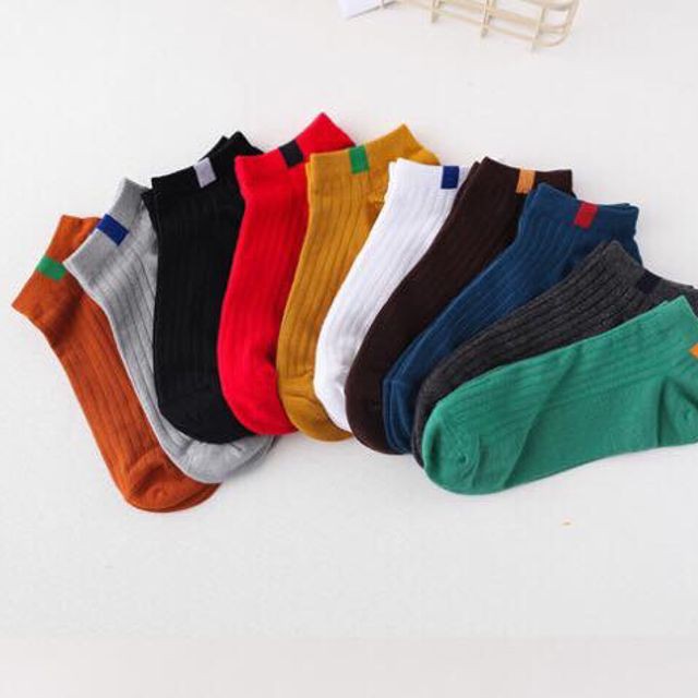 Sỉ lố 10 đôi tất gân cổ ngắn Hàn Quốc