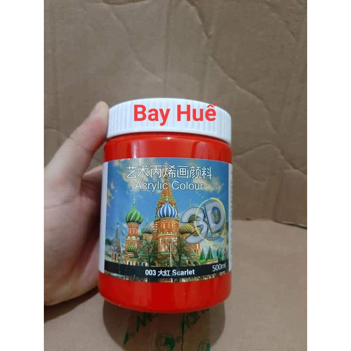 Màu Acrylic 3D loại 500ml vẽ ngoài trời Bán lẻ ( 32 mầu có sẵn)