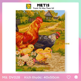 Tranh tô màu số hoá METIS Tranh Động Vật Đà Gà Con DV028 - Hàng Chính Hãng