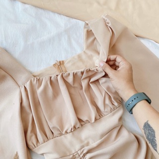 Đầm Dây Rút Nude