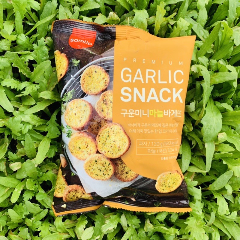 Bánh mì sấy bơ tỏi Hàn Quốc Garlic Snacks 120gr (1)