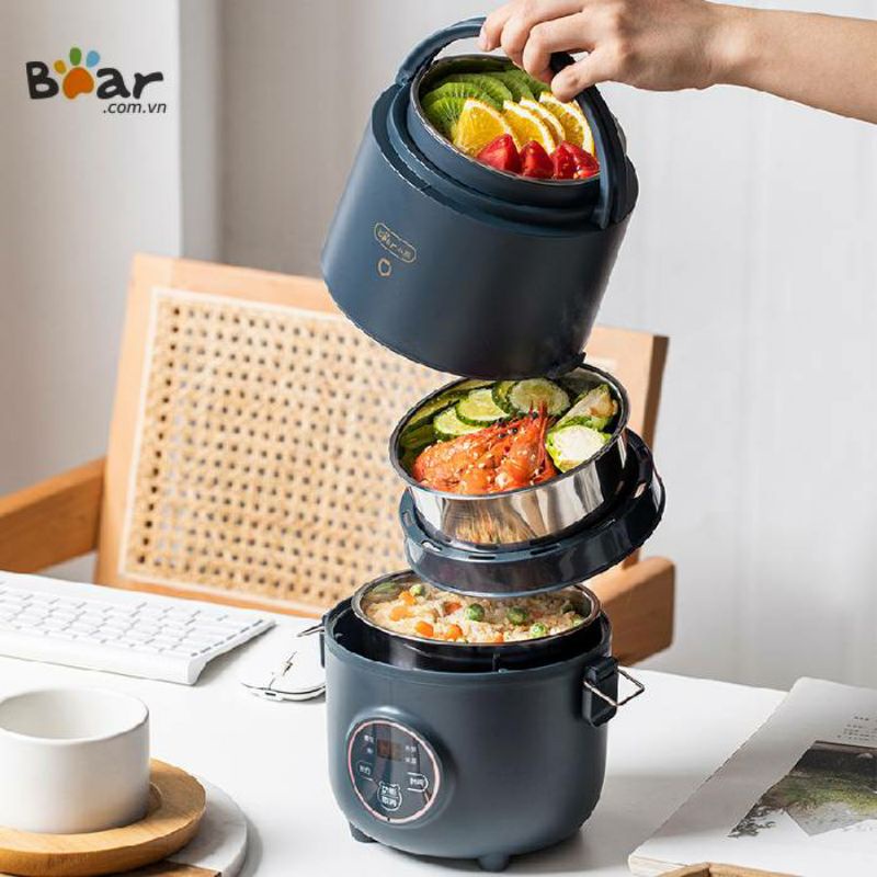 Hộp cơm điện Bear DFH-B15X3 điện tử hẹn giờ và hút chân không