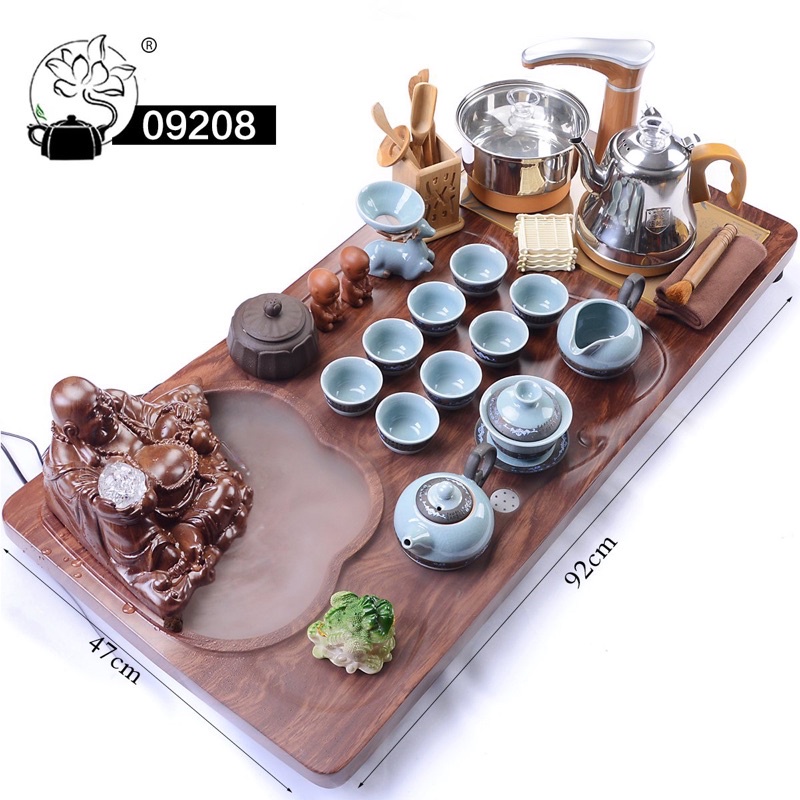 bàn trà điện , bàn trà phong thủy , khay phật di lặc 092 ( liên hệ shop để được hỗ trỡ cước phí vận chuyển)