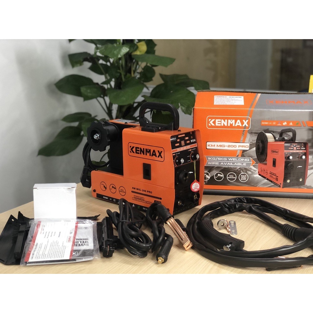 Máy Hàn mig 5 chức năng KENMAX KM MIG 200 PRO Sử Dụng cả cuộn Dây 1kg và 5 kg - TẶNG KÈM CUỘN DÂY, 5 BÉC HÀN THAY THẾ