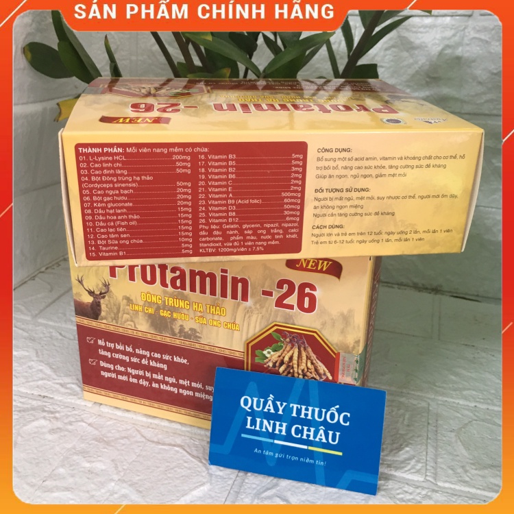 Viên Đạm Bổ Tổng Hợp Protamin 26 NEW - Đạm Tổng Hợp Bồi Bổ Cơ Thể, Tăng Cường Sức Khỏe Ăn Ngon Ngủ Ngon
