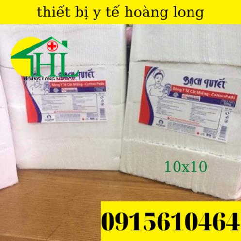 Bông Y Tế Bạch Tuyết Cắt Sẵn [7x7,10x10cm]