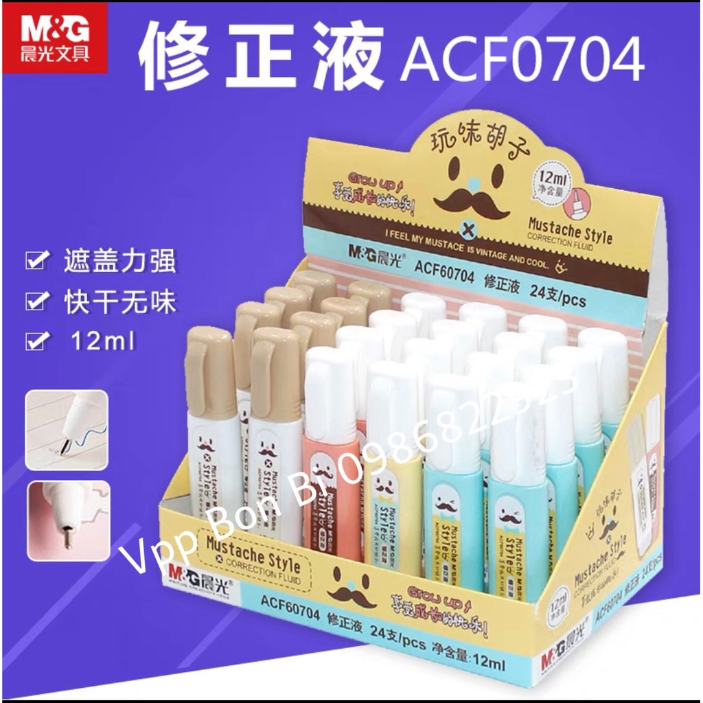 [Mã LIFEBOOK2 giảm 10% đơn 0Đ] Bút xóa nước 12ml MG ACF60704, văn phòng phẩm giá rẻ