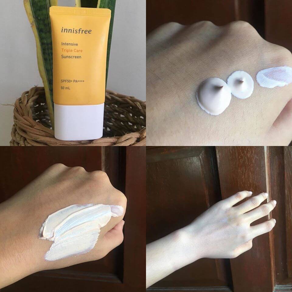 Kem Chống Nắng Innisfree Triple Care SPF 50+ PA+++ Chống Nước