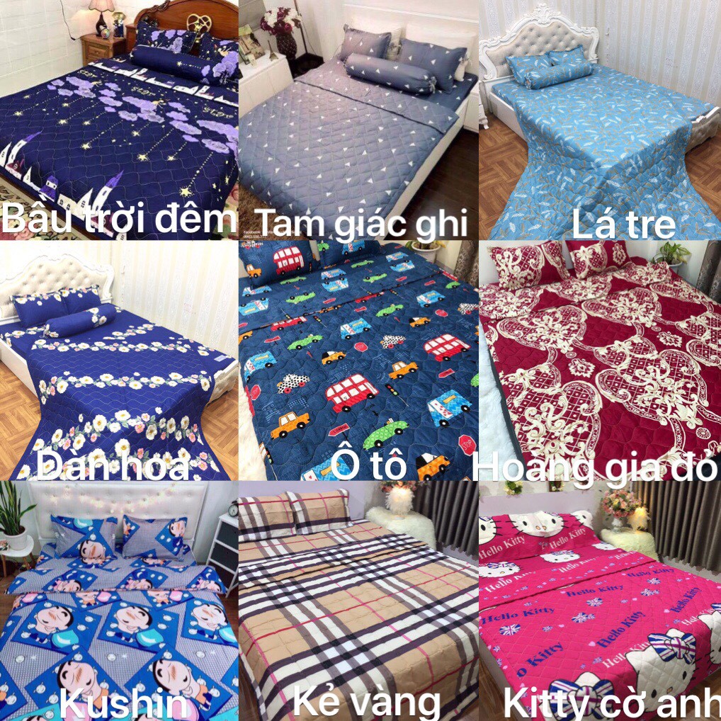 Bộ Ga chun kèm 2 vỏ gối nằm đủ size chất Cotton Poly -> Được chọn mẫu qua tin nhắn Shop | BigBuy360 - bigbuy360.vn