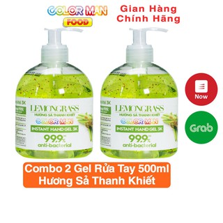 Chai 500ml Gel Rửa Tay Color Man với mùi Hương Sả Thanh Khiết