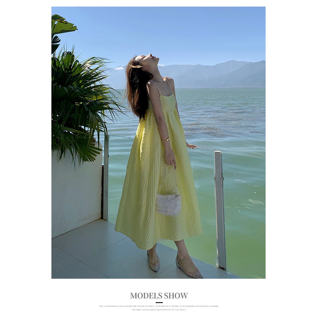 Đầm maxi xoè hai dây xinh tươi ulzzang AK1428