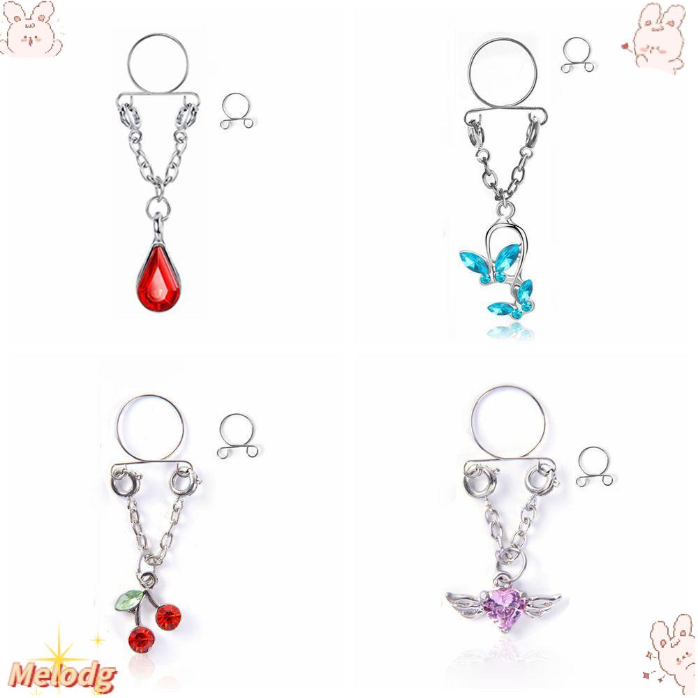 Khuyên xỏ ngực giả không cần xỏ lỗ tùy chọn kiểu dáng thời trang