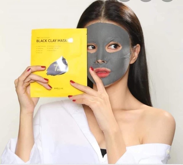 Mặt nạ Black Clay Mask 7 in 1 Barulab hộp 5 miếng