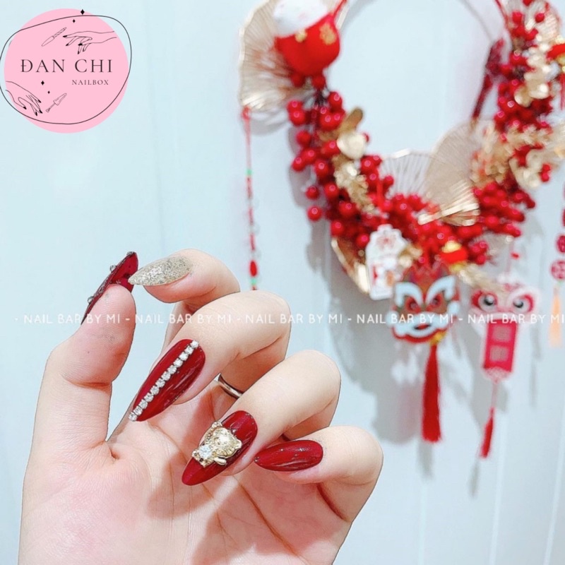 Nailbox móng úp thiết kế sẵn Mẫu Đỏ