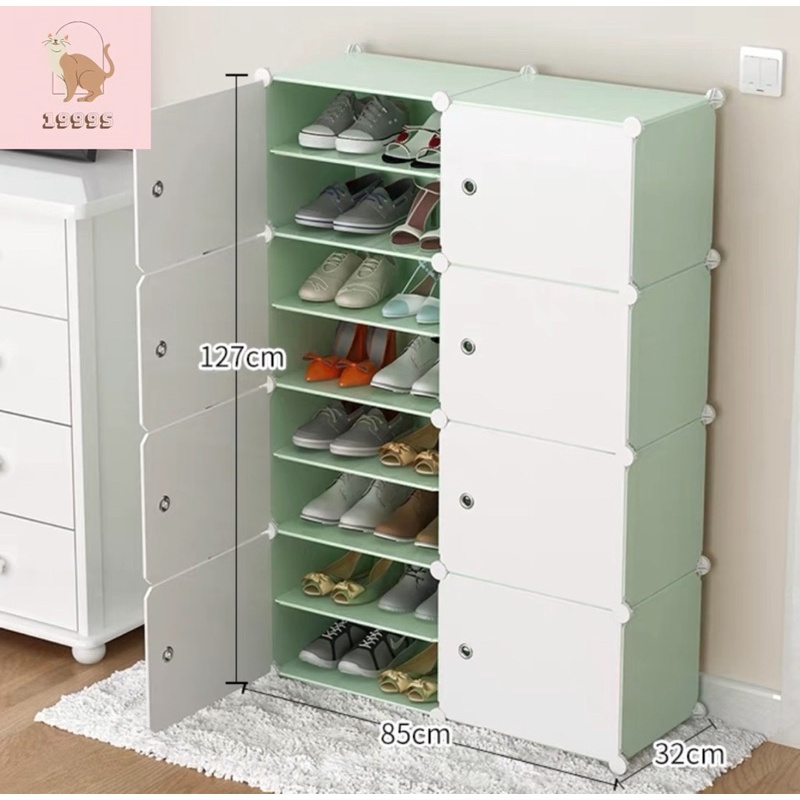 [HOT] TỦ NHỰA LẮP GHÉP ĐỂ GIÀY, DÉP 16 Ô ( chia ô ) ĐỂ ĐƯỢC 32 ĐÔI GIÀY.