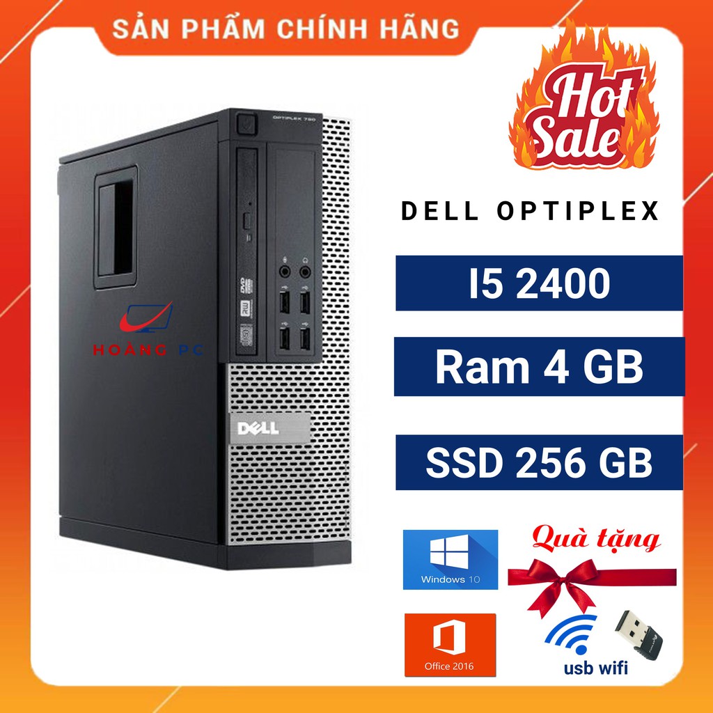 Máy Tính Đồng Bộ Dell ⚡️HoangPC⚡️ Cây Máy Tính Cũ - Dell Optiplex 390/790/990 (i5 2400/Ram 4G/SSD 256GB) - BH 12 Tháng
