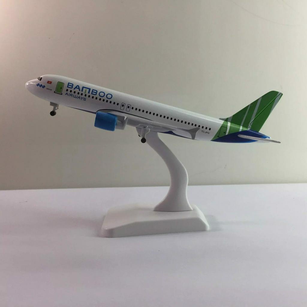 Mô hình máy bay Việt Nam Bamboo Airways Airbus A320 20cm MB20001