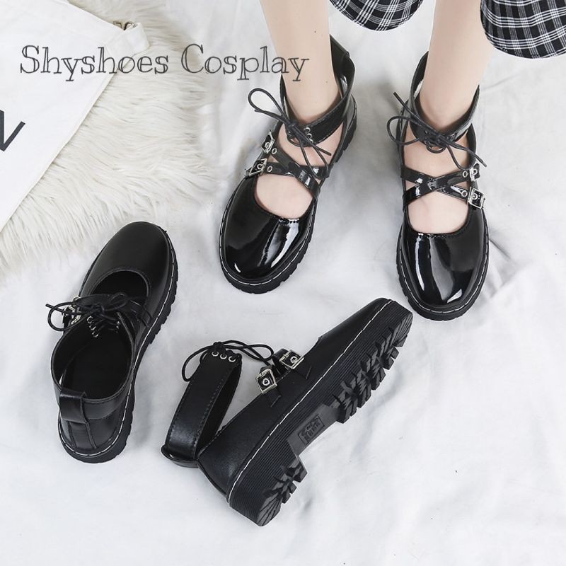 (Có Sẵn+Ảnh Thật) Giày Lolita Mary Jane phiên bản phối dây nơ mới 2020 đế cao 3cm| giày búp bê học sinh nhật bản| NUMSSP | BigBuy360 - bigbuy360.vn
