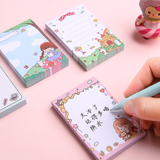 Tập 100 tờ Giấy Note, Giấy Ghi Chú, Sticky, Note To Do List Dễ Thương Nhiều Mẫu ST37