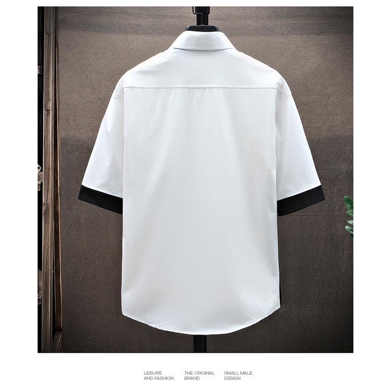 Áo Sơ Mi Tay Ngắn Phong Cách Nhật Bản Thời Trang Mùa Hè Cho Nam
