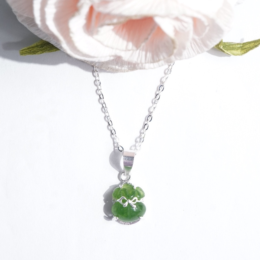 Dây chuyền bạc Túi tiền phong thủy đủ màu 925 cao cấp QMJ - Q706