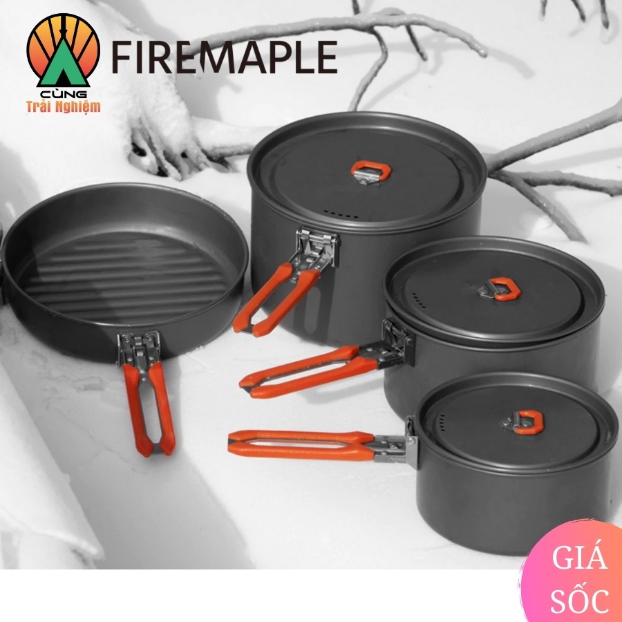 [CHÍNH HÃNG] COMBO Nồi Chảo Nấu Ăn 4 Trong 1 Fire Maple FEAST 5 Gọn Nhẹ Chuyên Dụng Cho Du Lịch, Dã Ngoại Cắm Trại