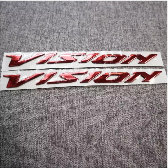 VISION BỘ TEM LOGO CHỮ NỔI NHỰA DẺO XI BÓNG CAO CẤP