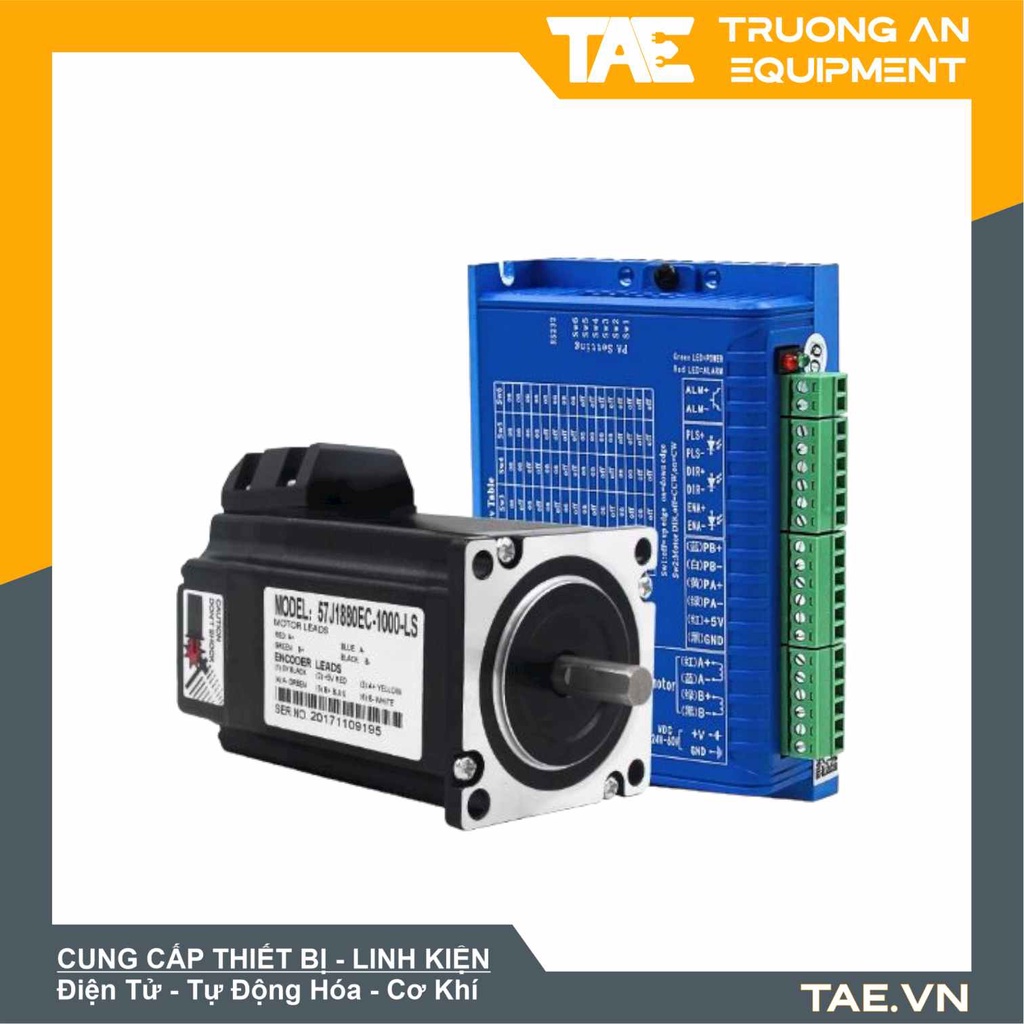 Bộ động cơ Bước Hybrid Servo JMC 2.2Nm 57J1880EC-1000 và Driver 2HSS57