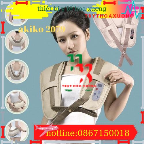 Đai Massage Đấm Lưng Vai Cổ Gáy Akiko - Nhật Bản, Bảo Hành 12 Tháng